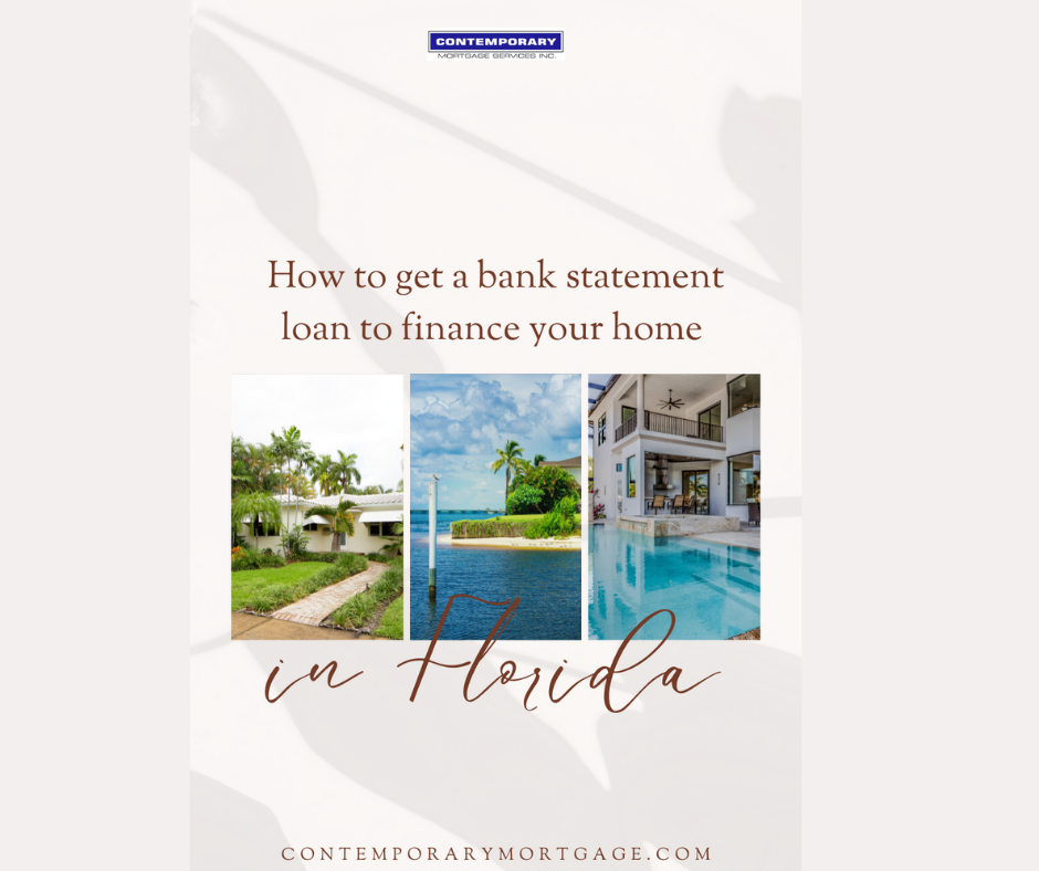 Bank Statement Loan Graphic with pictures of homes